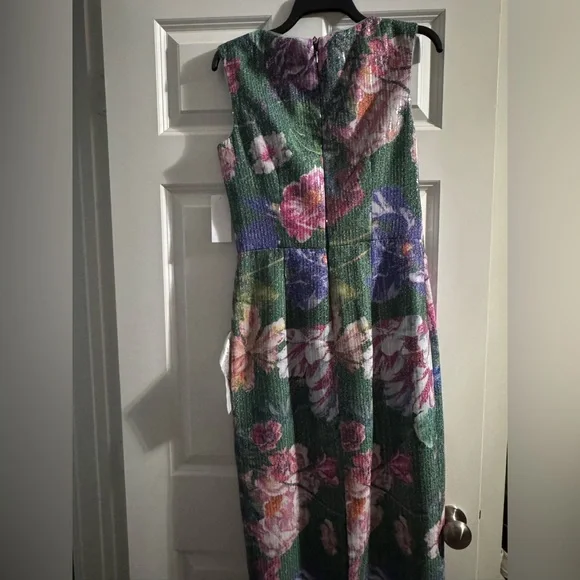 Dress the Population Green Floral Maxi Dress - threedaughtersproperties.com